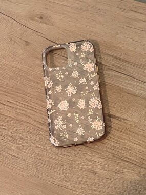 Onn. Pink Floral iPhone 13 Clear Case
